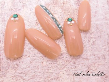 アンベリール 横浜店(Embellir)/(1523)ラインオンシェルネイル