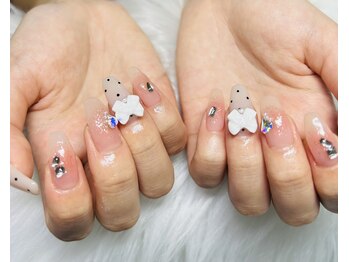 エミリーネイル(EMILY NAIL)/ワンホンネイル/リボンネイル