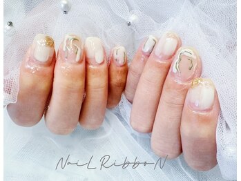 アイラッシュ アンド ネイル リボン 池袋店(RibboN)/[185]ニュアンスやり放題¥5000