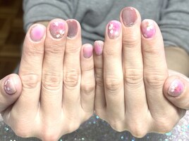 桜ネイル＋ハンドマッサージ付
