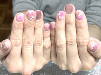 桜ネイル＋ハンドマッサージ付