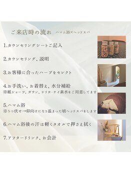 エクル(ecru)/ご来店時の流れ（ハマム浴）