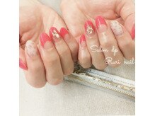 サロンドルリネイル(salon de Ruri nail)/◎レオパード＊アプリコット