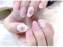 リーヴェ(Riebe)/ぷっくりフラワーネイル