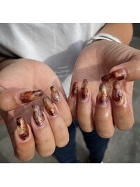 ハケ筋インクアートネイル