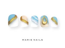 マリー ネイルズ いわきラトブ店(MARIE NAILS)/定額6,600円税込 &nbsp;ブルー　0818c