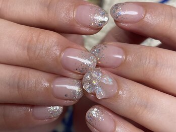 ライズプラス(Raize+)/リボンラメネイル