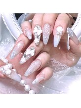 マリンネイル 麻布十番(Marin nail)/キラキラリボンネイル