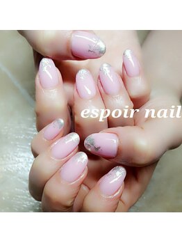 ネイルアンドアイラッシュサロン エスポアール(nail&eyelash salon espoir)/ホイル&グラデ 75分コース