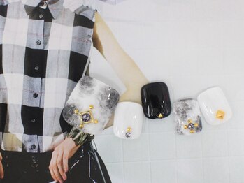 ネイルサロンセレーネ(Selene)/大理石風フット☆