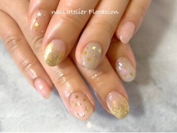 ネイルアトリエ フロラシオン/定額 雲フレンチネイル