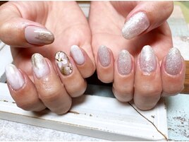 アシメ メタリック タイダイ