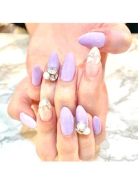 パープル　シェルネイル