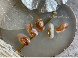 ニュアンスカフェラテネイル