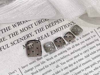 シエル バイ アンテリジャン(Ciel By Antellijan)/ハートドットフットネイル