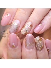 ピオニーネイル(peony nail)/アースカラーの向日葵