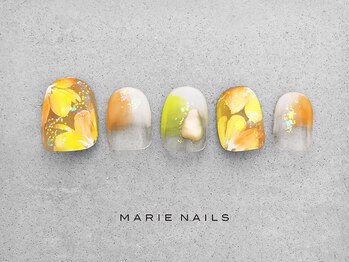 マリー ネイルズ いわきラトブ店(MARIE NAILS)/定額6,600円税込 オレンジ0818d