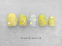 マリー ネイルズ いわきラトブ店(MARIE NAILS)/定額7000円税込 イエロー0606a