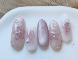 桜チークネイル