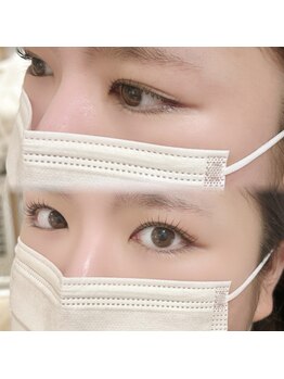 オリナ(Olina)の写真/悩んできた目元が魅力に変わる♪一重や奥二重さんでもに合わせまつ毛をご提案◎