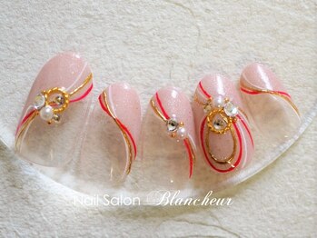 ネイルサロン ブランシュール(Nail Salon Blancheur)/水引ラインアート