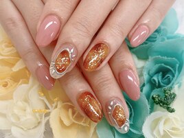 【松崎】秋べっ甲ネイル