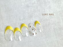 ルークネイル 恵比寿店(LUKE NAIL)/クリアマーガレットフレンチ　春