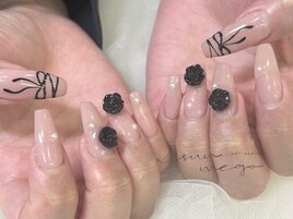手書きリボンネイル