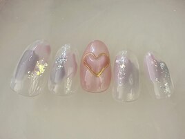 ハートニュアンスネイル