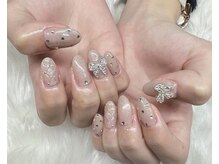 プトゥプトゥ(ptu ptu)/リボン×キルティングネイル