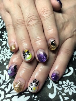 ブルーラヴァンド(Blue Lavande)/ハロウィンネイル