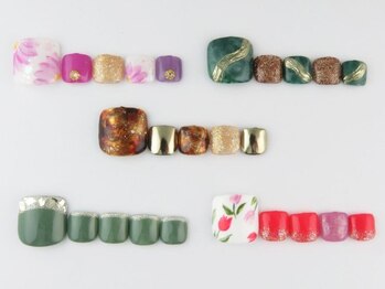 まつげアンドネイル ディアマンローズ(DIAMANT ROSE)/フットネイル6600円