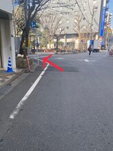 公園に着いたら左曲がる。