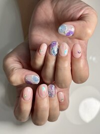 朝顔ネイル