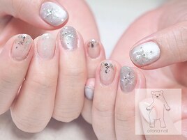 冬ネイル 雪の結晶ネイル