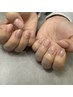 【hand】ワンカラー＆4本アート　7480円