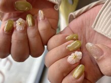 レトネイル レトネイル 大阪梅田(reto nail)/春/ぷっくりフラワー/マグネット