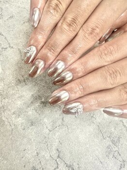 ネイルサロンファストネイルプラス 新宿店(FAST NAIL PLUS)/2025夏ネイル【ミラーネイル】