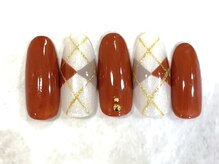 ヘアアンドネイル ミューズ 新浦安店(HAIR&NAIL MUSE)/アーガイルアプリコットオレンジ