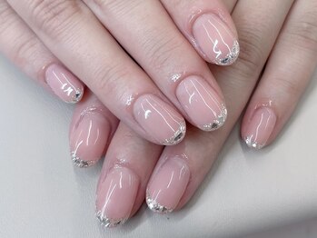 フォフォネイル 自由が丘(Fofo nail)/【ちゅるんガラスフレンチ】