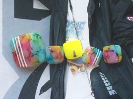 フットカラフルネイル