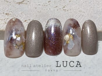 ネイルアトリエルカ(nail atelier LUCA)/M-710 ニュアンスシェルネイル