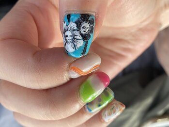 ゆびノさき イバラキシ(ibarakishi)/モノクロイラスト