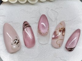 バレンタインネイル