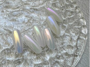 ミラーネイル　ホワイトミラー
