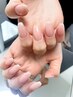 *オフ無料*【Hand】-ワンカラー/ラメグラデーション(クリア)