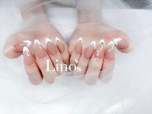 リノズネイルサロンプラス(Lino's Nail Salon +)/フレンチ×ストーン☆