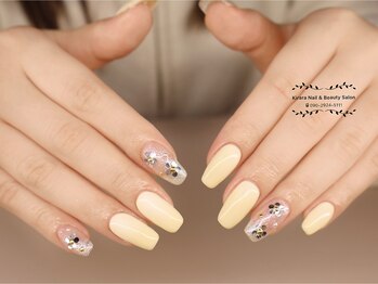 春ネイル・イエローネイル