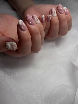 ドットネイル リボンネイル