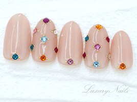 大人カラフル＊ストーンNail